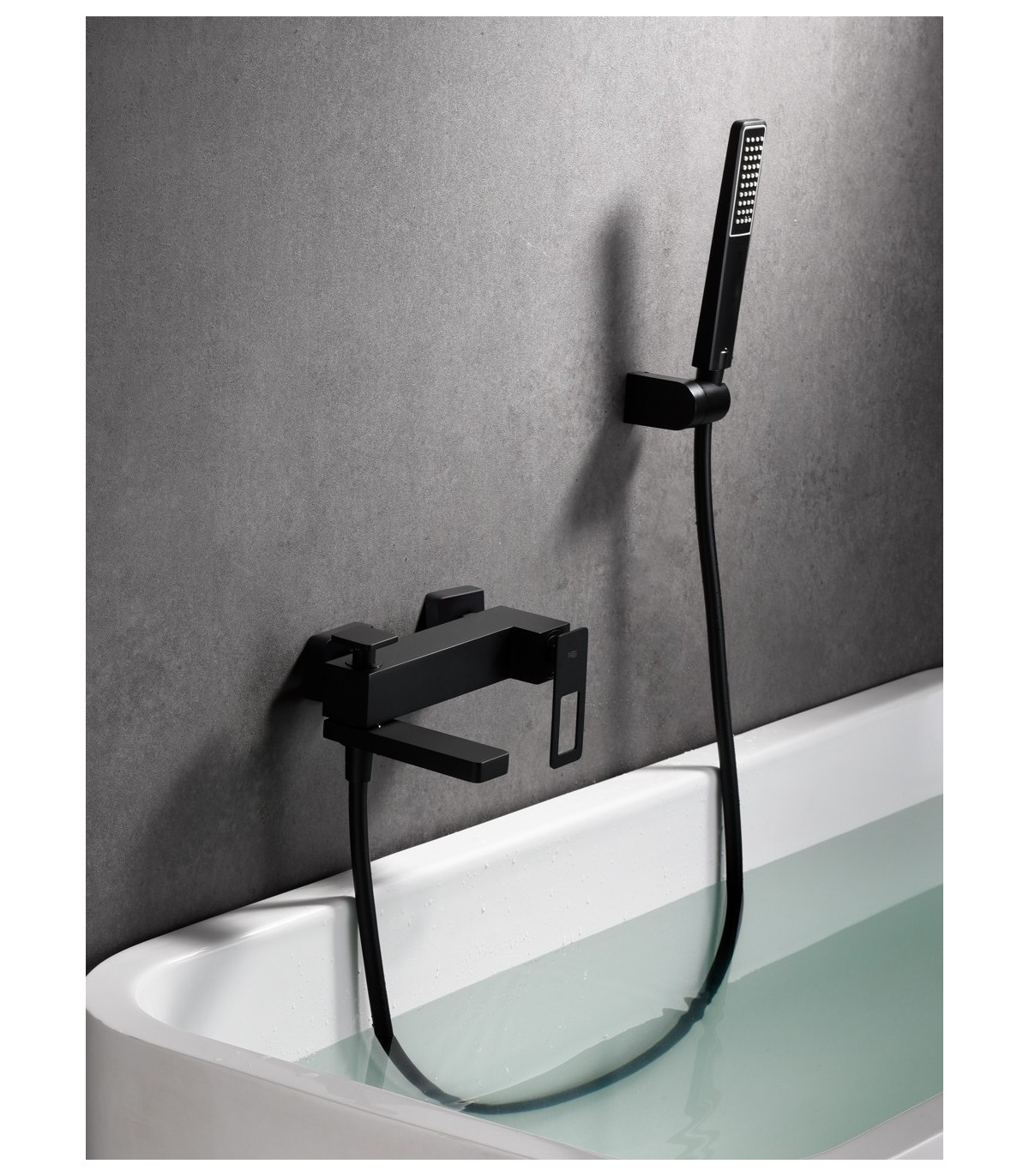 Grifo de ducha y bañera monomando OLIMPO color Negro